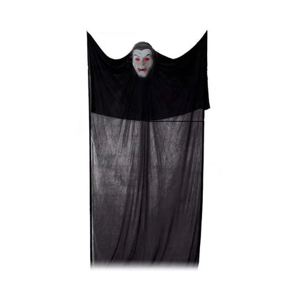 Halloween Hanging Ghost Mask Door Curtain - Haunted House Decor - Bascora