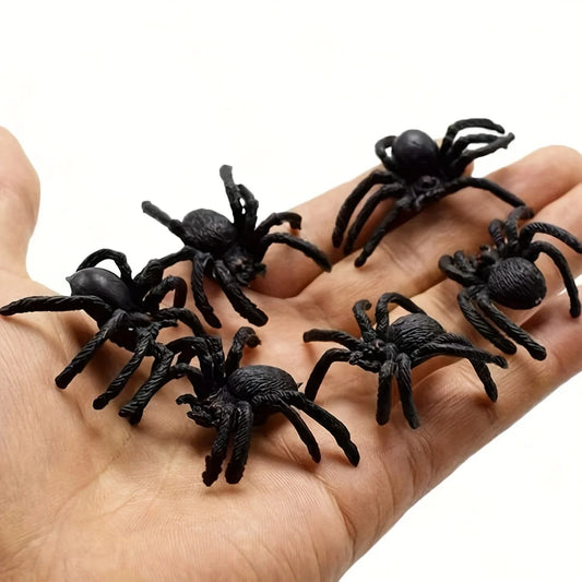 Realistic Plastic Spider Prank Props - Halloween Decorations