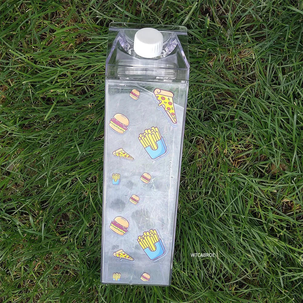 Bouteille d'eau en carton de lait - Gobelet portable transparent