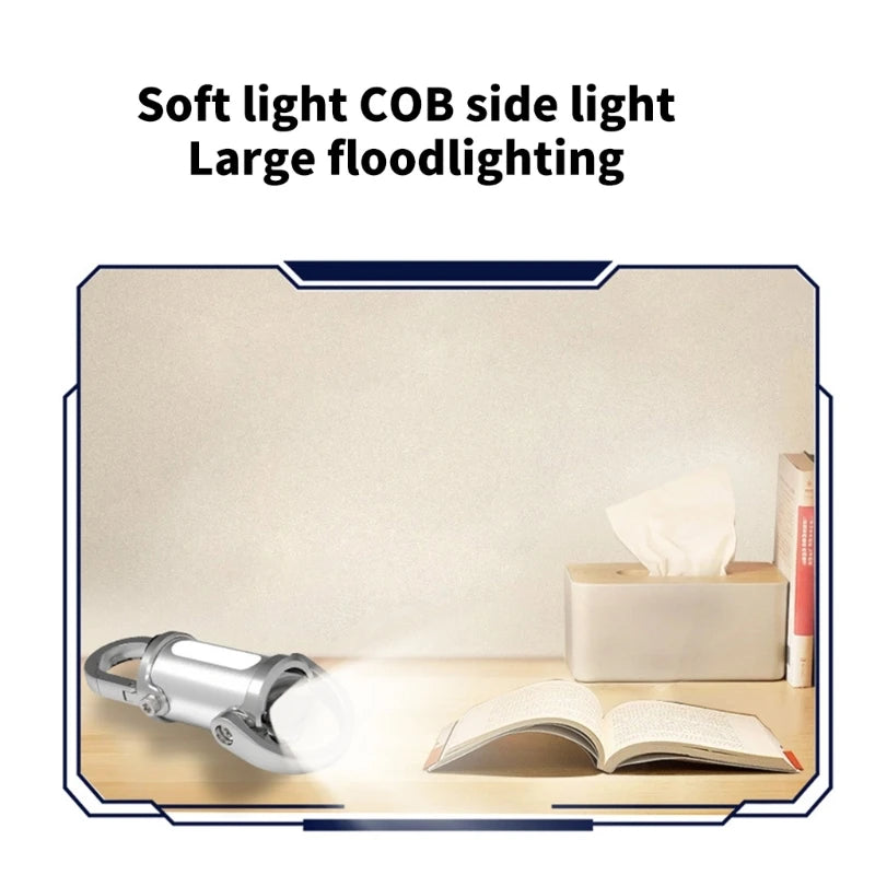 Lampe de poche LED rechargeable porte-clés - Lampe de travail compacte