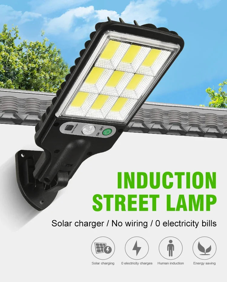 LED Solar Outdoor Remote Control Wall Lamp