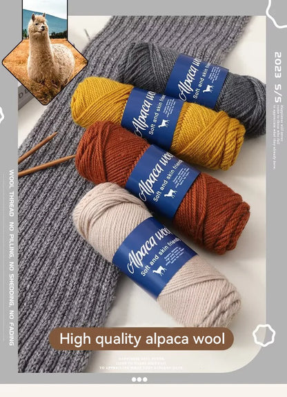 500g Coarse Hand-Weaving Alpaca Wool Yarn