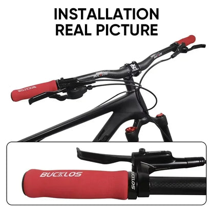 Bicycle Grips - Integrated Rubber Anti-Slip MTB Handlebar - Bascora
