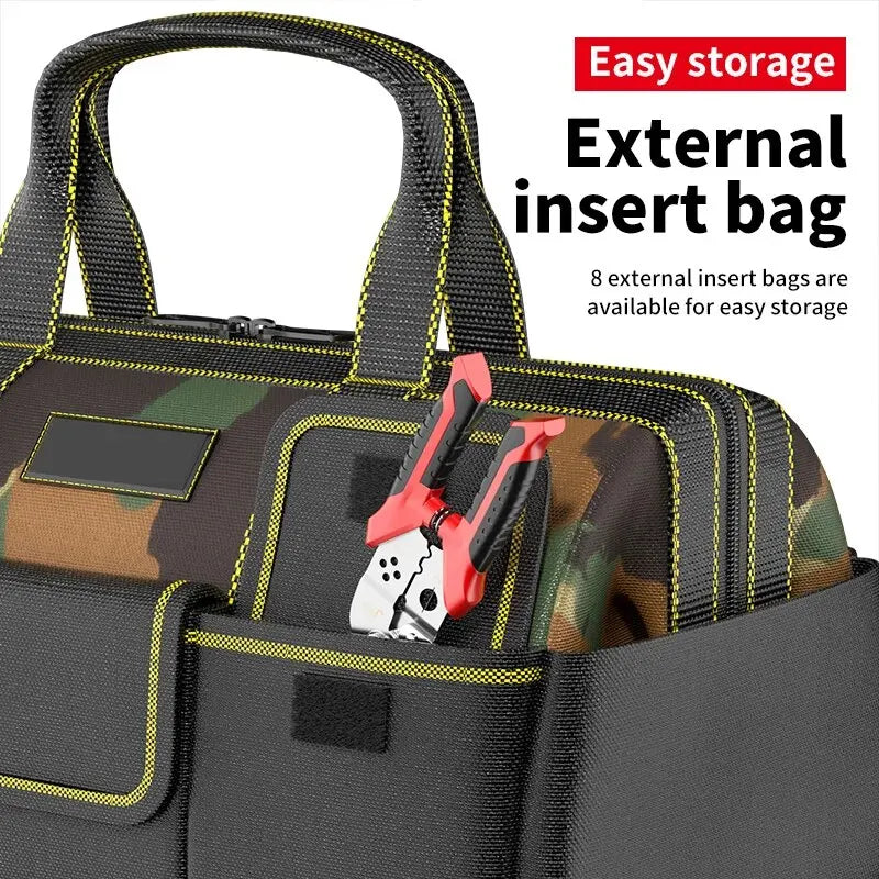 Professional Electrician Tool Bag - Waterproof Multi-Pocket Oxford
