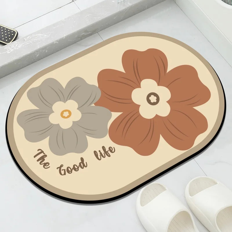 Petit tapis de terre de diatomées Daisy - Lavable à la main et multi-usages