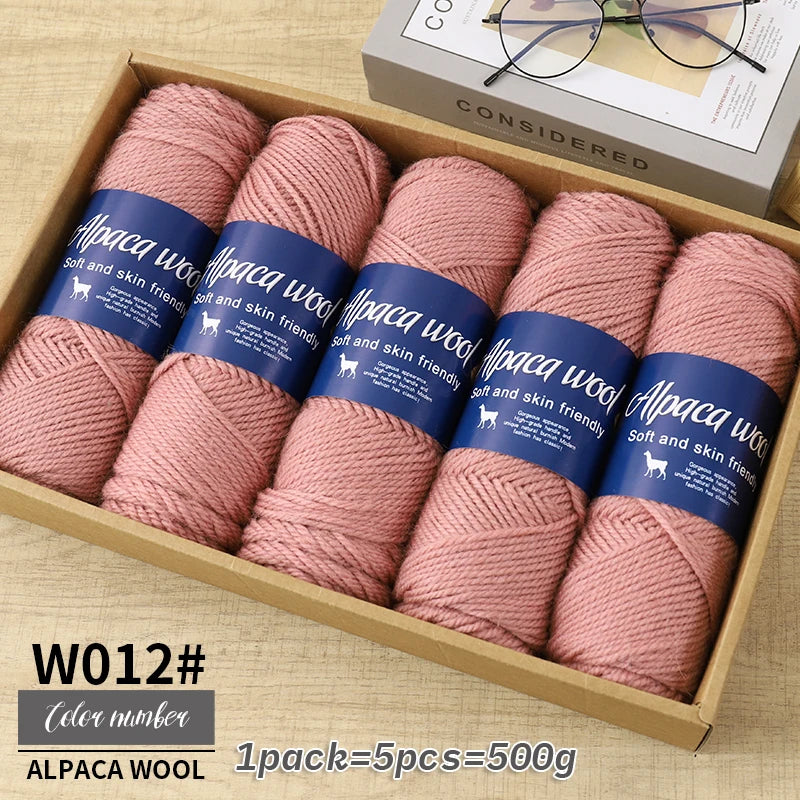 500g Coarse Hand-Weaving Alpaca Wool Yarn