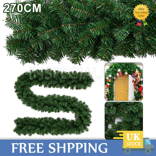 Christmas Garland - Bushy Pine Green Wreath Decoration