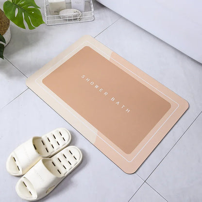 Premium Diatomite Stone Bath Mat - 3.5MM Thick Super Absorbent - Bascora