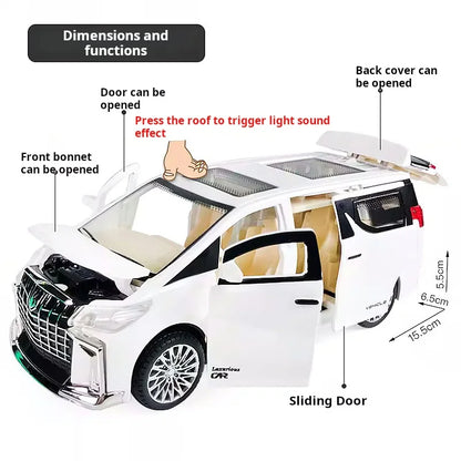 Inertia Pull-Back Car Toy - Lighting Sound Commercial Vehicle Model - Bascora