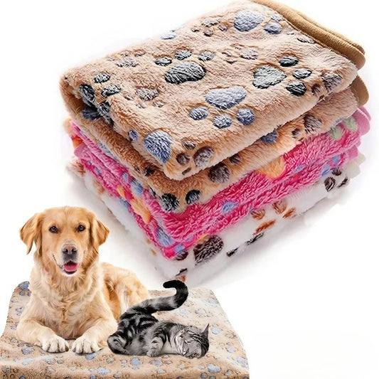 Soft Fluffy Pet Blanket - Coral Fleece Mat for Cats & Dogs