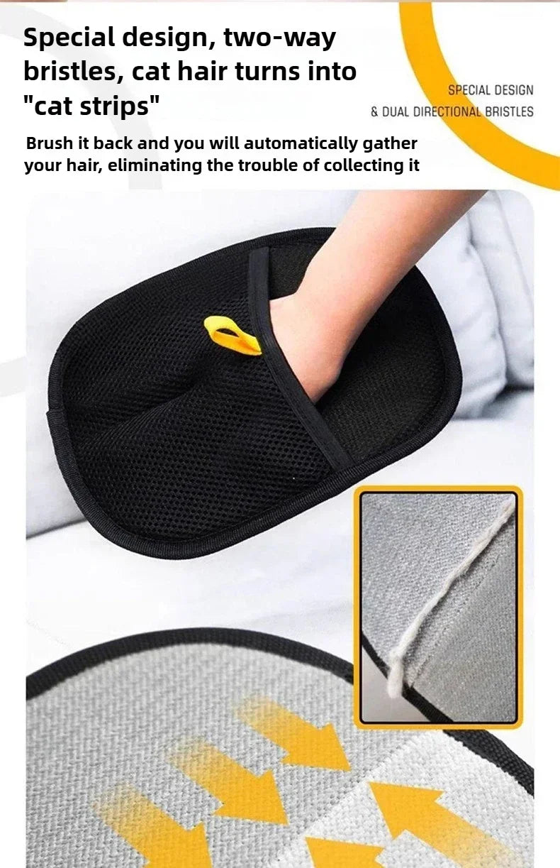 Gants anti-poils pour animaux de compagnie – Outil de toilettage et de nettoyage antistatique