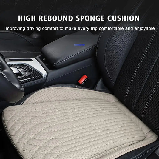 Luxury Leather Car Seat Cushion - 54cm Universal