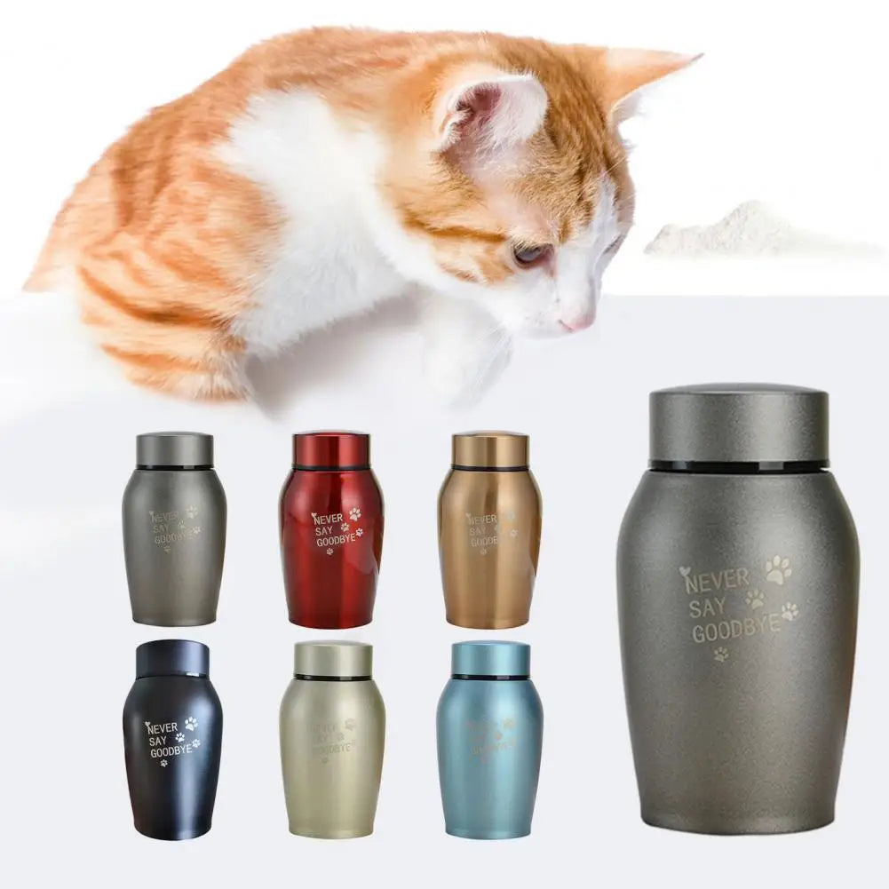 Pet Urn - Stainless Steel Cremation Urn for Dogs and Cats