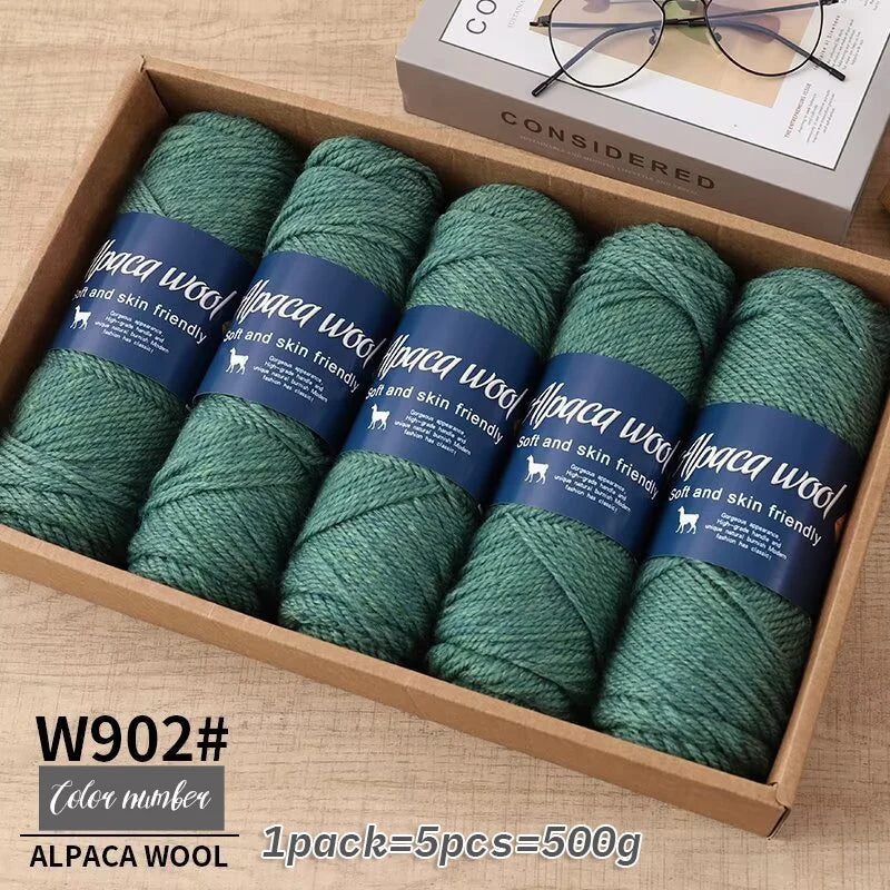 500g Coarse Hand-Weaving Alpaca Wool Yarn