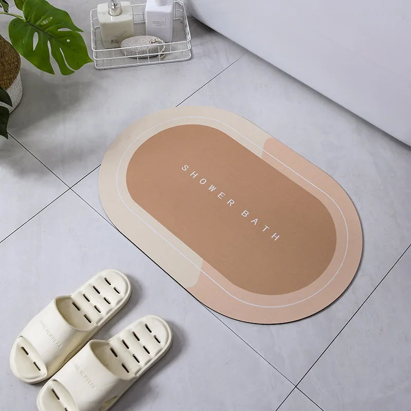 Premium Diatomite Stone Bath Mat - 3.5MM Thick Super Absorbent