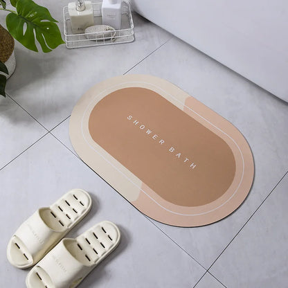 Premium Diatomite Stone Bath Mat - 3.5MM Thick Super Absorbent - Bascora