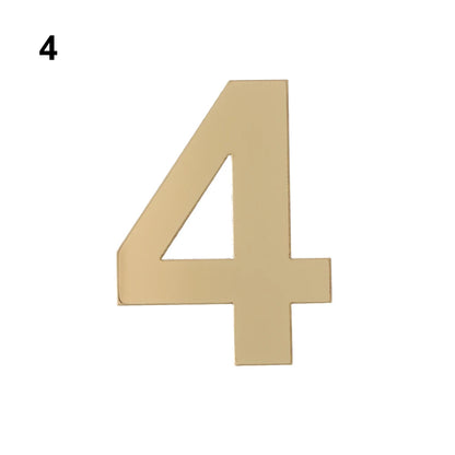 Self-Adhesive Address Number Stickers - Acrylic Door Plate Digits - Bascora
