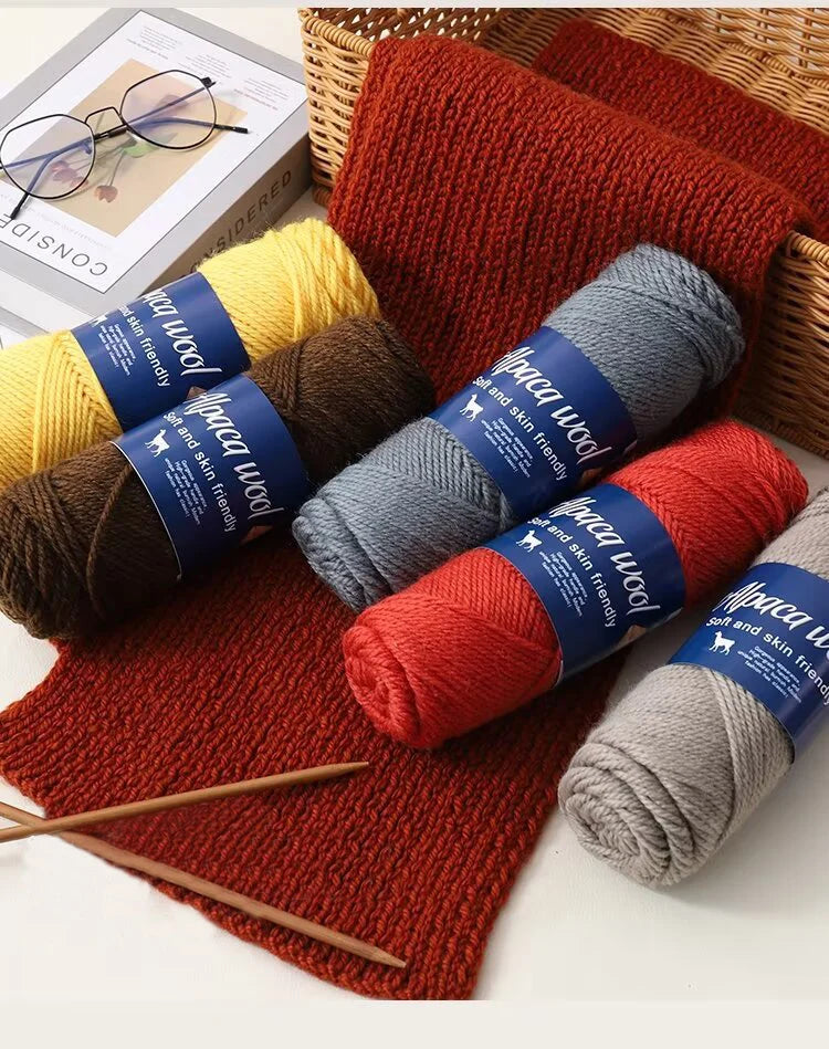 500g Coarse Hand-Weaving Alpaca Wool Yarn