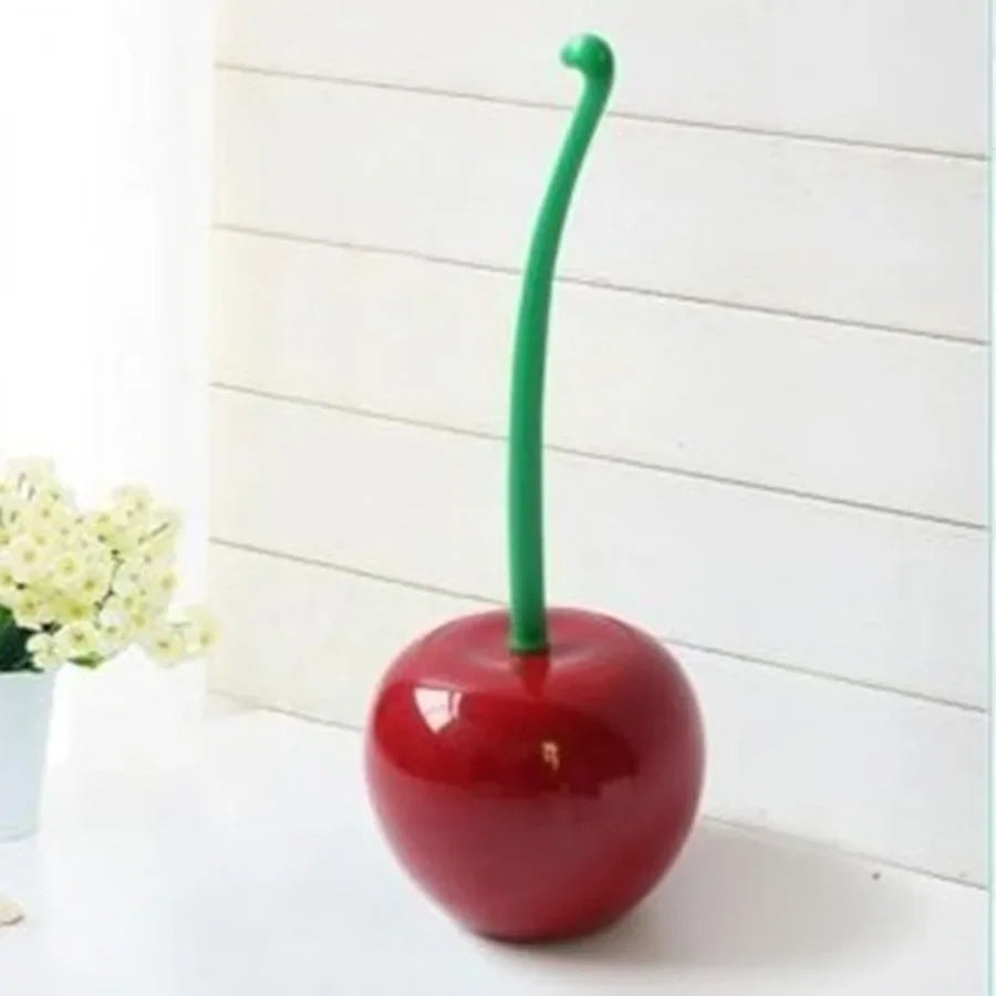 Cherry Shape Toilet Brush Set - Creative Bathroom Accessories