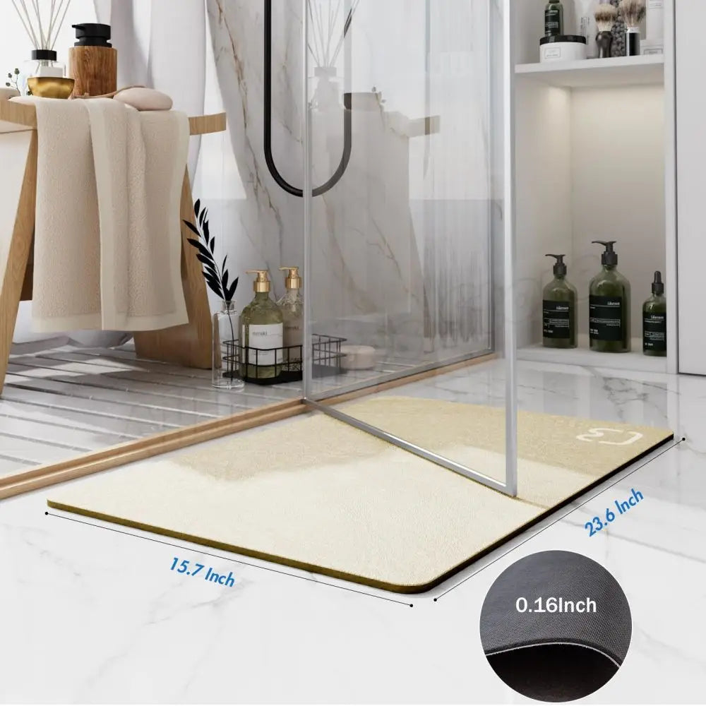 Premium Diatomite Stone Bath Mat - 3.5MM Thick Super Absorbent