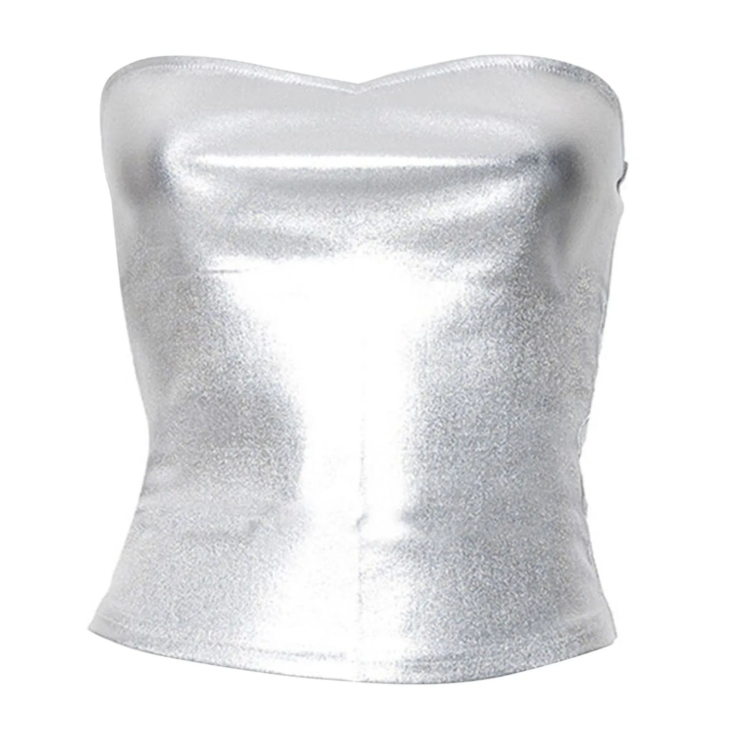 Women's Mini Bustier Tube Top - Strapless Elastic Crop