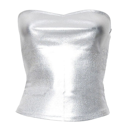 Women's Mini Bustier Tube Top - Strapless Elastic Crop - Bascora