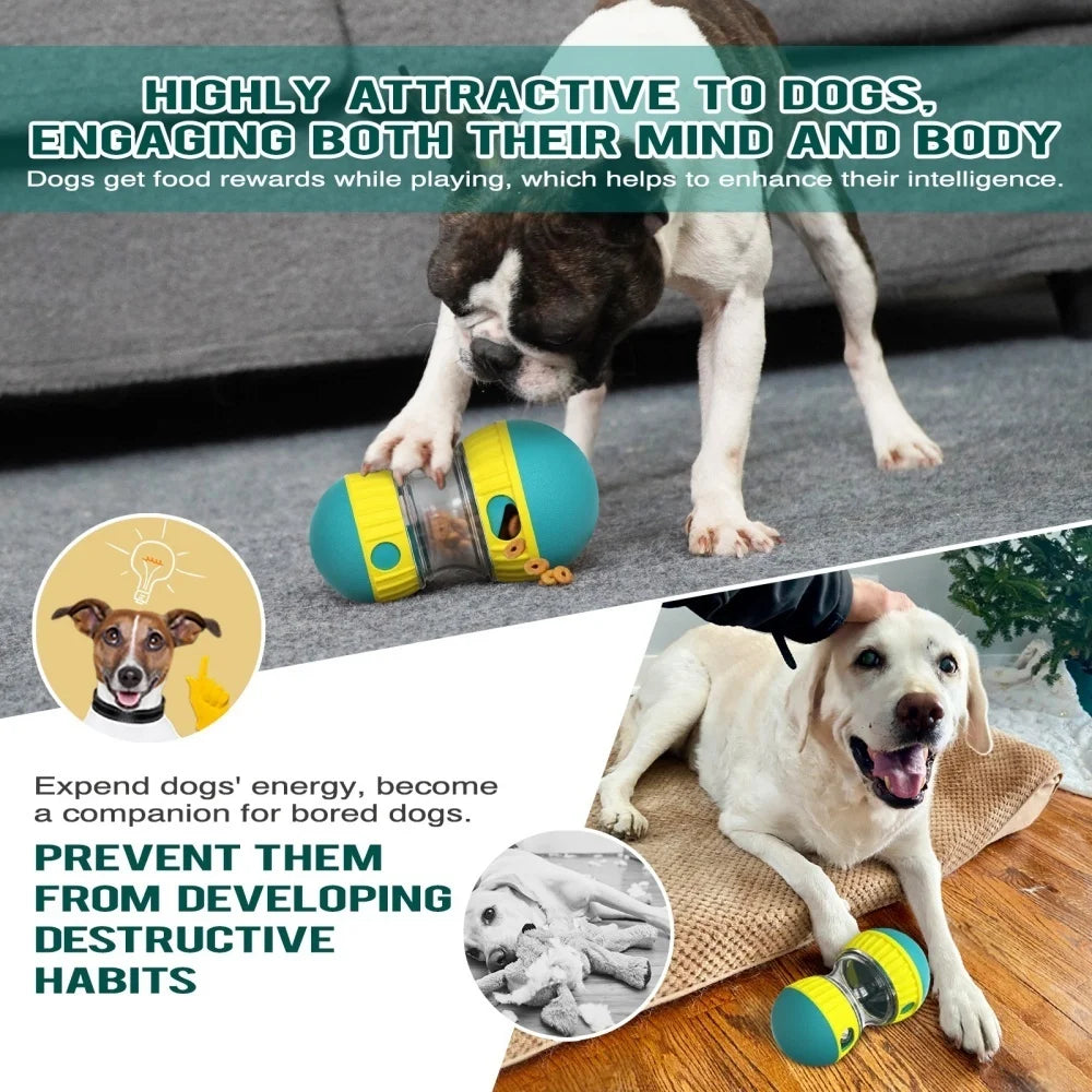 Distributeur de friandises interactif pour chien - Distributeur lent réglable pour toutes les tailles