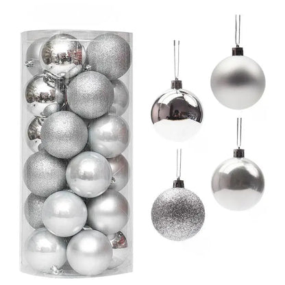 Christmas Ball Ornaments - Multicolor Electroplating Pendant Set - Bascora