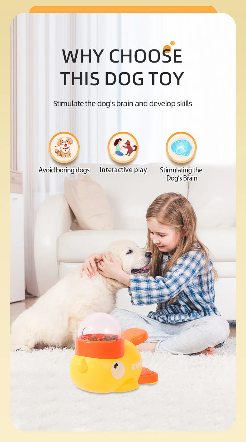 Pet Snack Feeder - Cartoon Duck Design Training Dispenser