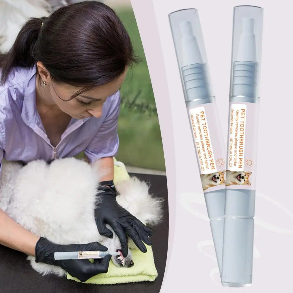 Stylo de nettoyage dentaire pour animaux de compagnie – Haleine fraîche et blanchiment des dents pour chiens et chats