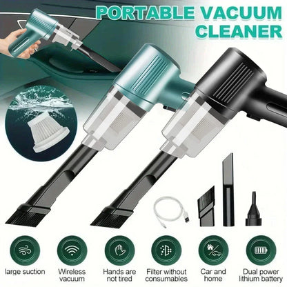 Portable Wireless Car Vacuum - Compact High-Suction Handheld - Bascora