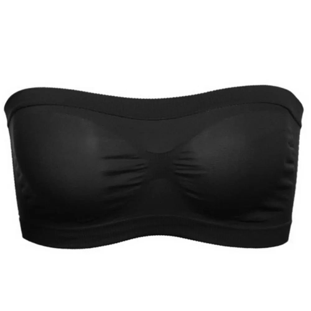 Women's High Elastic Sports Bra - Seamless Strapless Tube Top