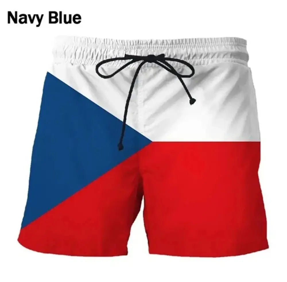 Shorts de playa con bandera patriótica - Bañadores estampados en 3D para hombres y niños