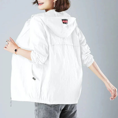 Sun Protection Jacket for Women - Hooded Summer Coat - Bascora