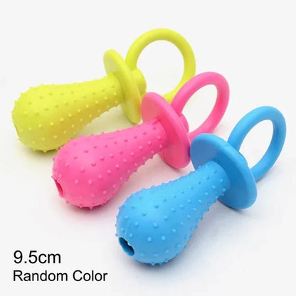Small Dog Rubber Chew Toys - Bite Resistant Training & Teeth Cleaning - Bascora