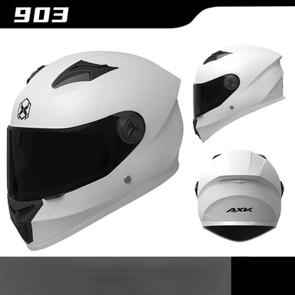 Double Visor Motorcycle Helmet - Racing Full Face - Bascora