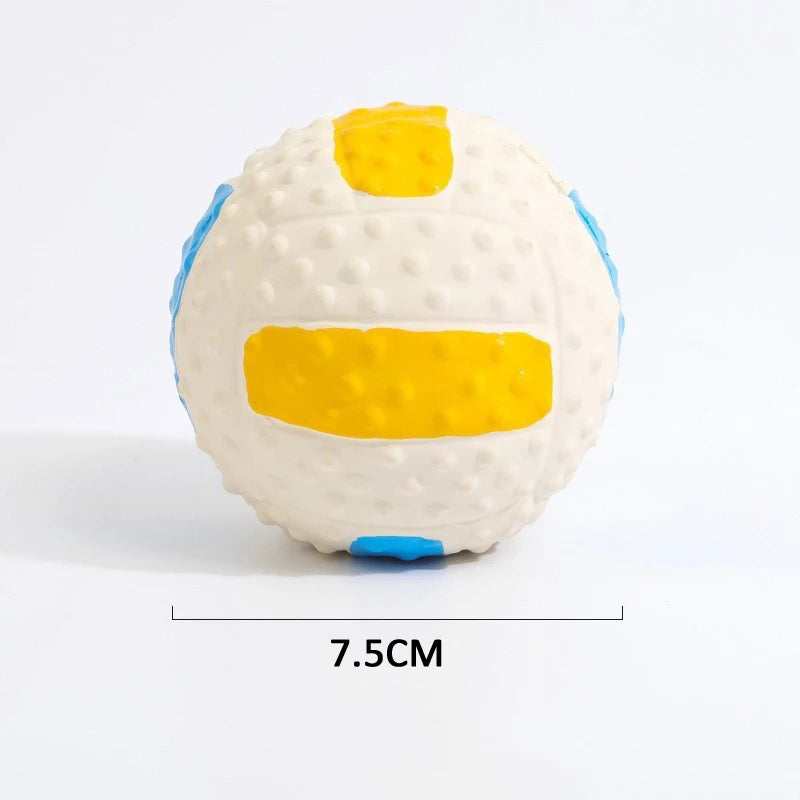 Latex Squeaky Dog Toys - Rugby Football Volleyball Set