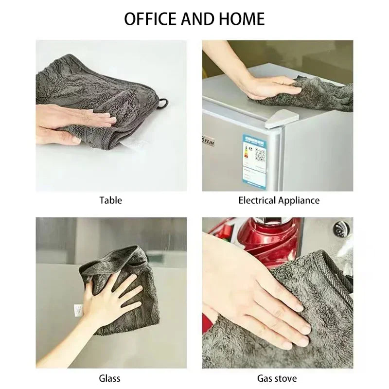 High-End Microfiber Car Towels - Premium Hemmed Detailing Cloths