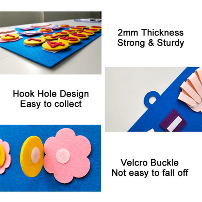 Montessori Math Toy - Felt Finger Numbers Counting Game - Bascora