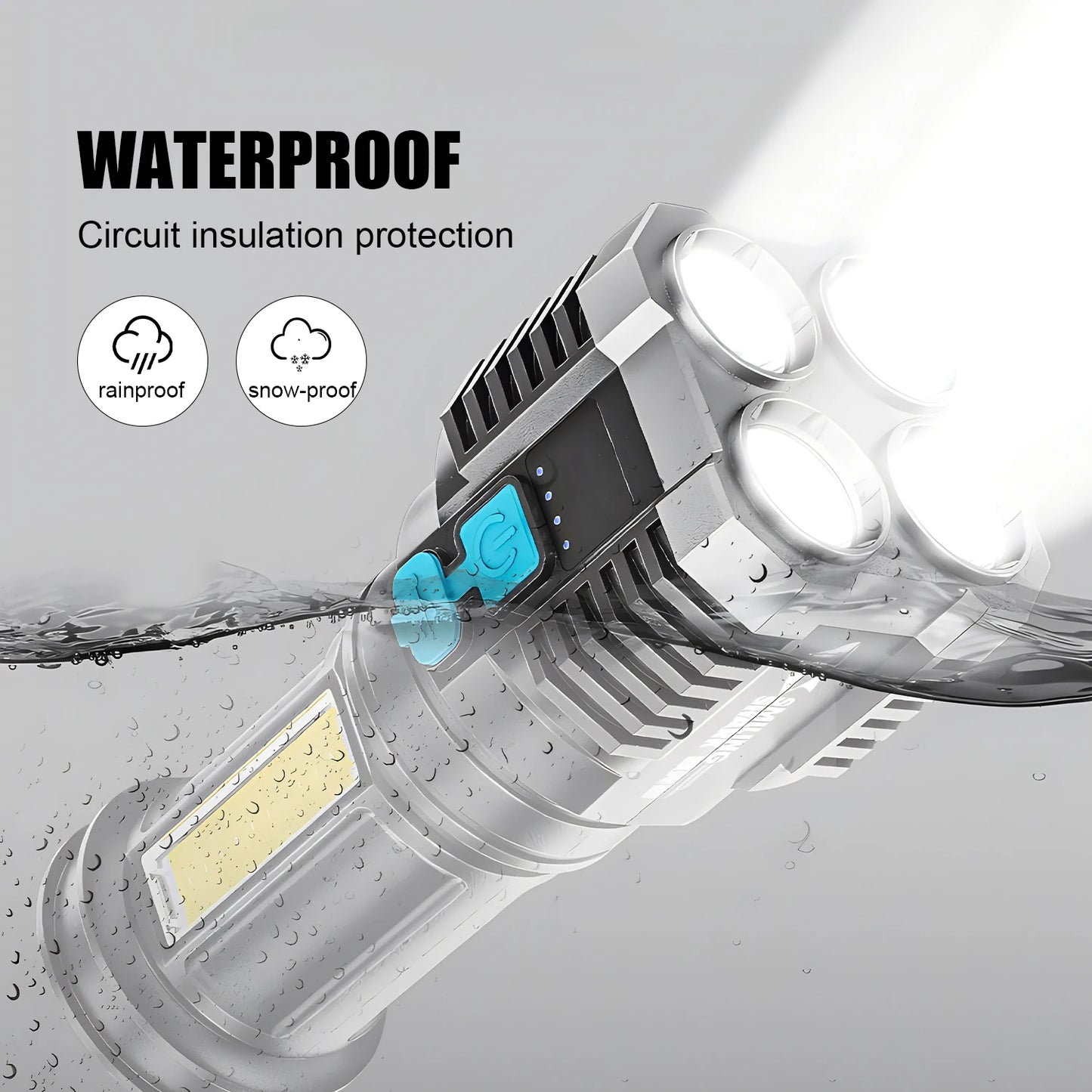 Self Defense Flashlight - Rechargeable High Power