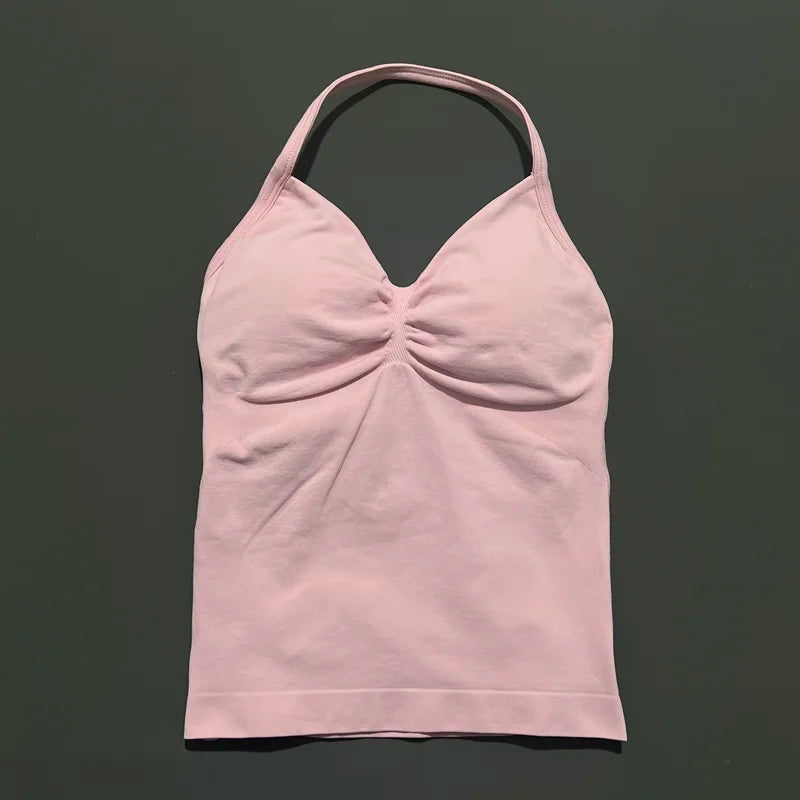 Impact Longline Strappy Sports Bra - Open Back Yoga Tank Top