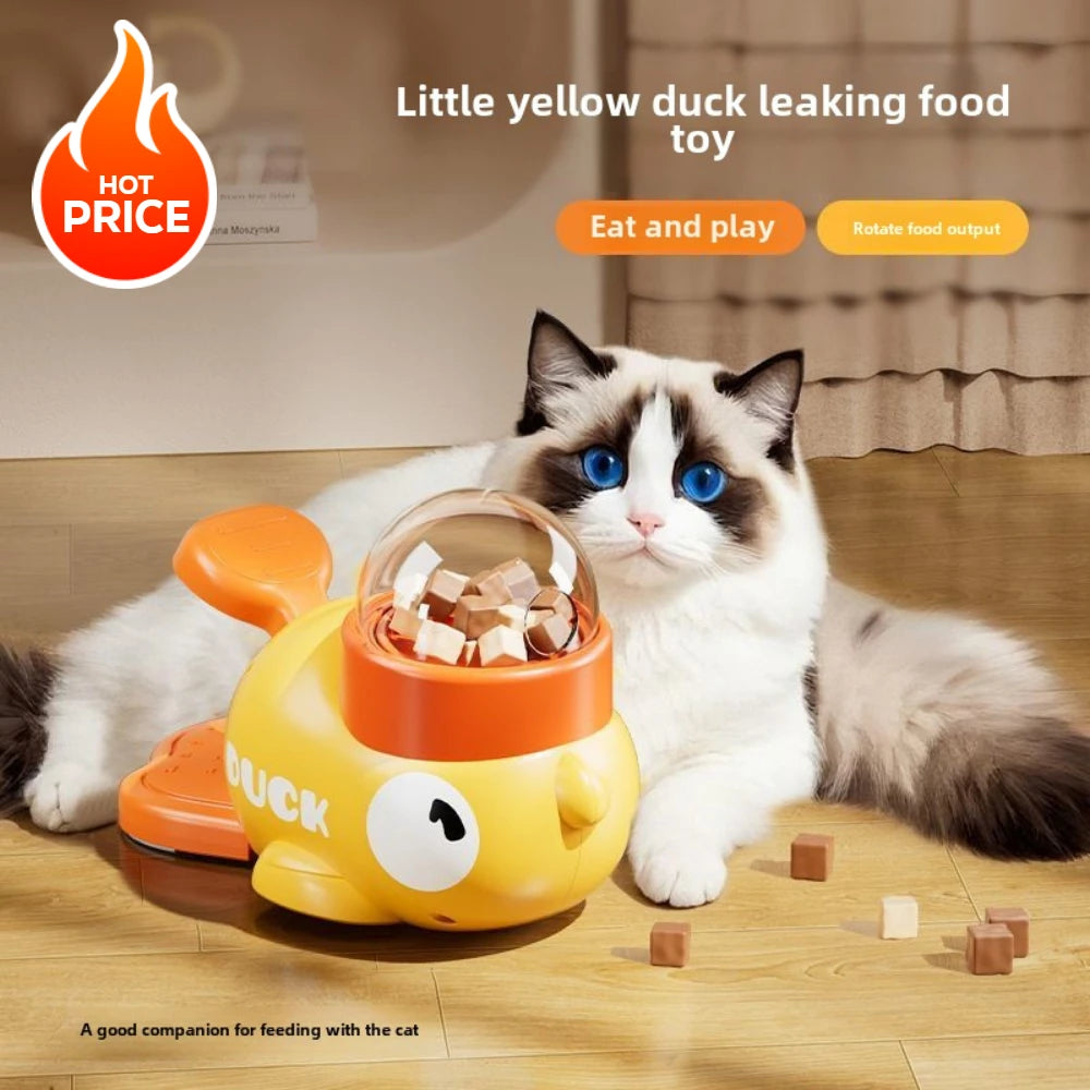 Pet Snack Feeder - Cartoon Duck Design Training Dispenser