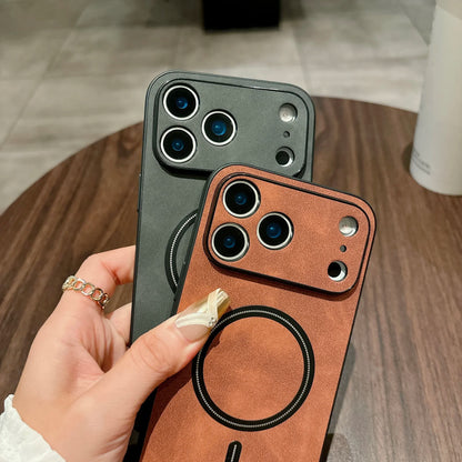 Magnetic Leather iPhone Case - All-Round Camera Protection - Bascora