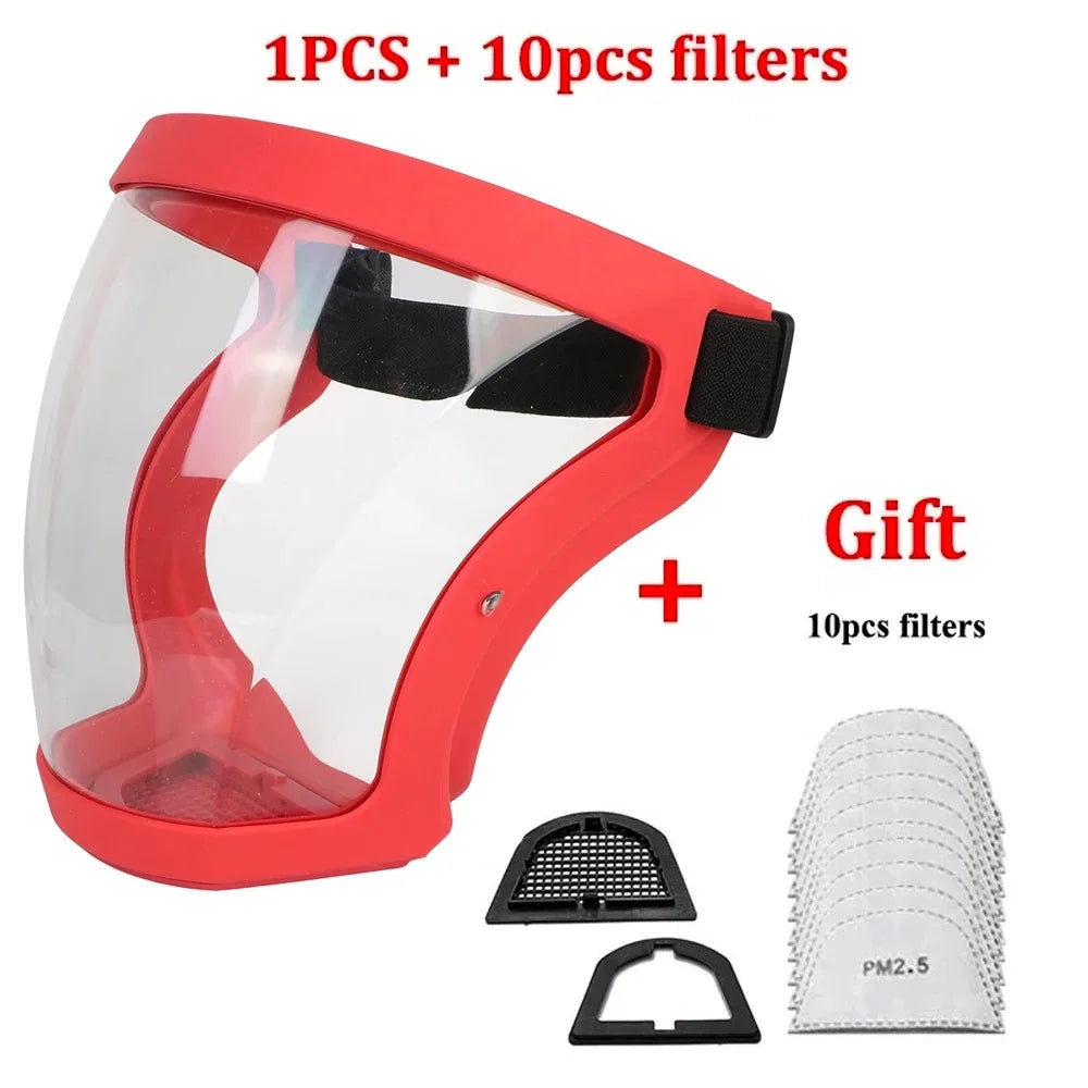Masque de protection intégral transparent pour la tête, les yeux, les lunettes de sécurité, les visières d'écran, les lunettes anti-poussière, anti-vent et anti-buée