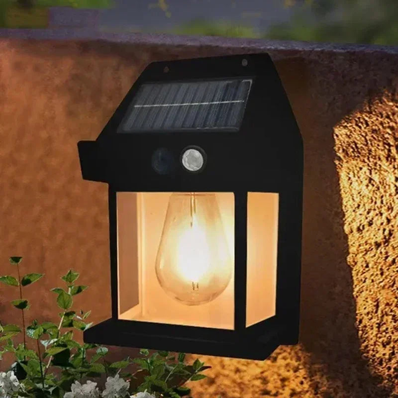 Applique murale d'extérieur étanche à énergie solaire | Détecteur de mouvement