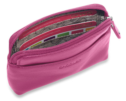 Pia RFID Leather Zip-Top Purse