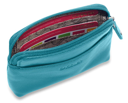 Pia RFID Leather Zip-Top Purse