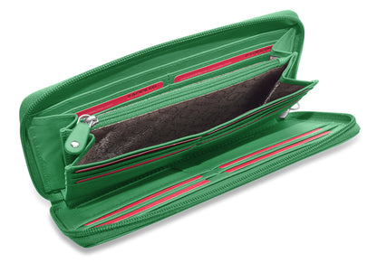 Sophia RFID Leather Zip Around Purse