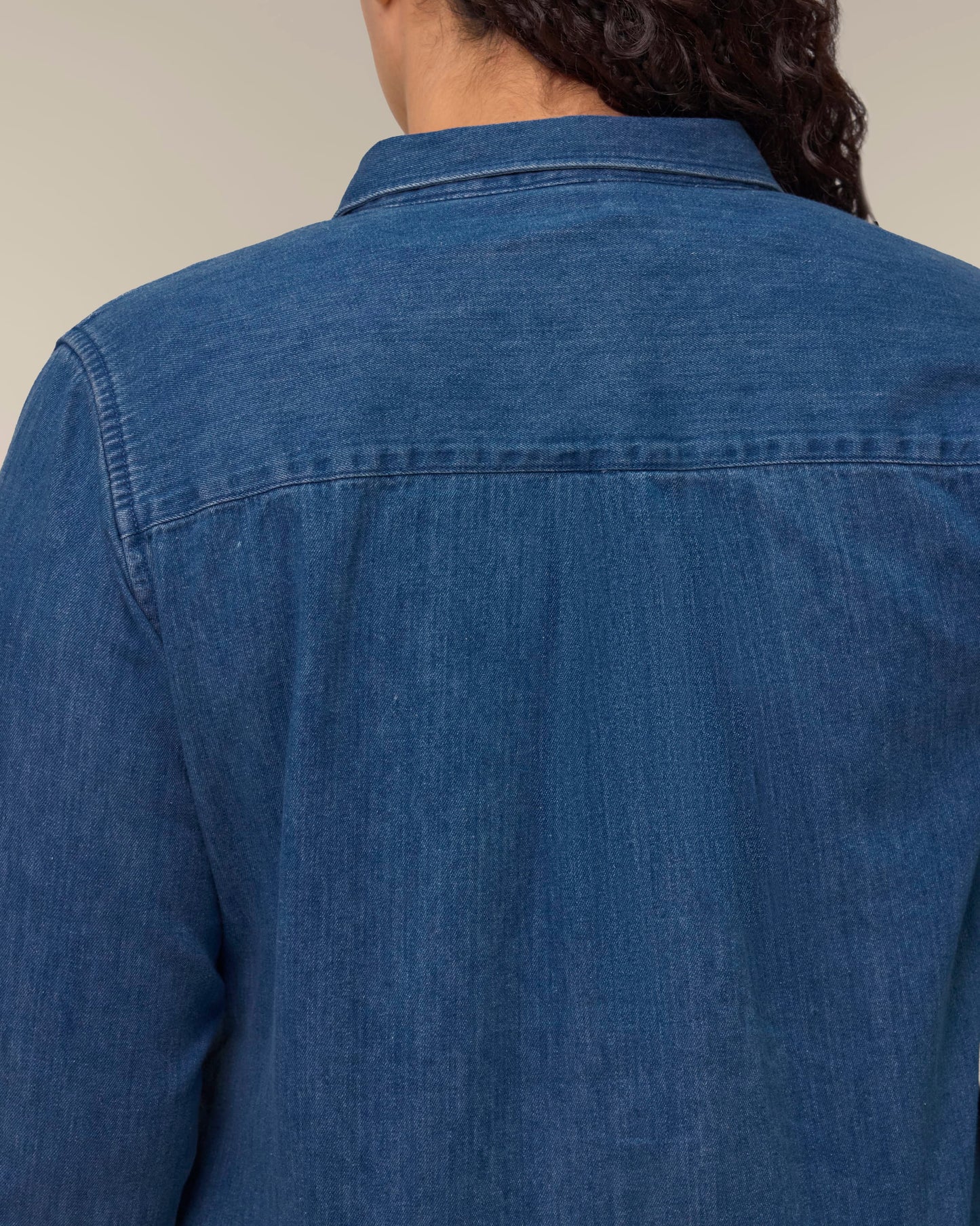 Organic Cotton Long Sleeve Denim Shirt – Womens