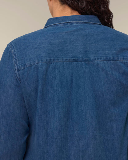 Organic Cotton Long Sleeve Denim Shirt – Womens